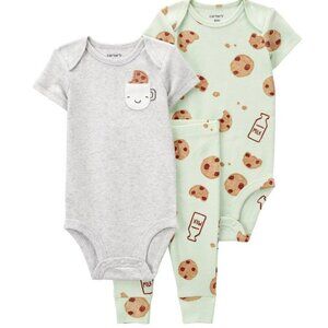 NWT. CARTER'S Baby Boys or Girls Bodysuit and Leggings, 3 Piece Set